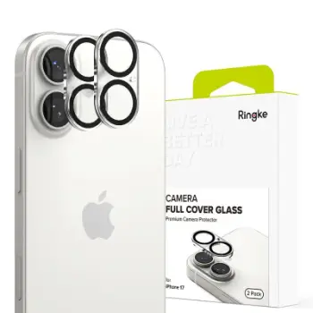 Xham kamerë Ringke Camera Full Cover, 2 copë, për iPhone 17, i zi