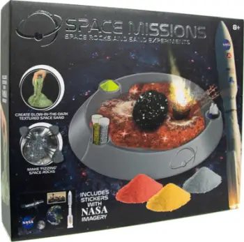 Set eksperimenti Nasa Space Missions Moon Rocks and Sand, shkencor për fëmijë, që ndriçon në errësirë