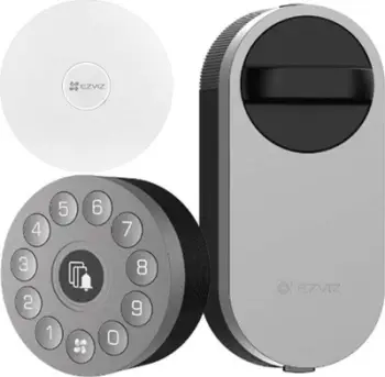 Bravë inteligjente dere Ezviz CS DL01S DL01CP A3 BK, Bluetooth, tastierë me kod, gri