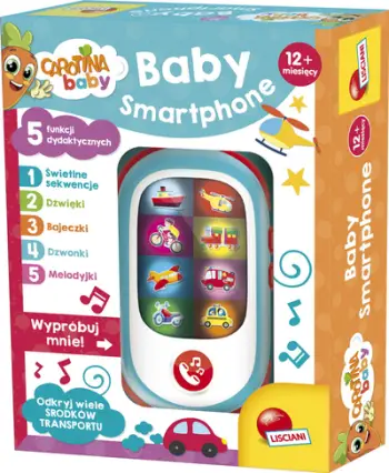 Lodër smartphone elektronik për bebe Lisciani Carotina, 5 funksione, shumëngjyrëshe