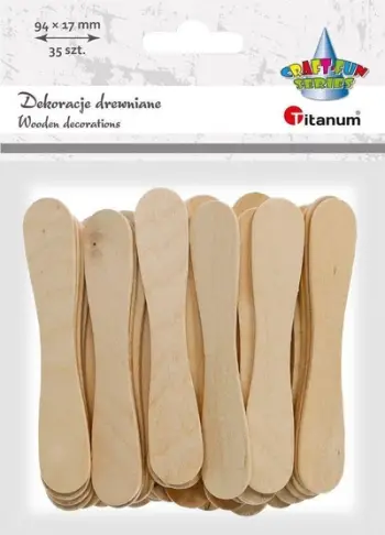 Shkopinj druri dekorativë Titanum, 17 x 94mm, set 35 copë, shumëngjyrësh