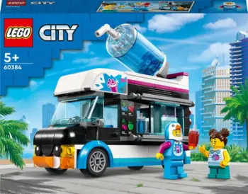 Set lodër LEGO City 60384 Penguin Slush Truck, 6 copë, kamion akulloreje, shumëngjyrësh