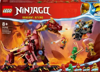 Set lodrash LEGO Ninjago Heatwave Transforming Lava Dragon 71793, 8+, i kuq