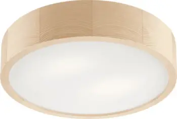 Plafonier tavani Netlighting Round Cylindrical, 2x E27, 37cm, dru pishe