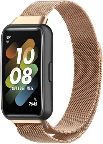 Rrip çeliku 4wrist për Huawi Watch Band 7, ari rozë