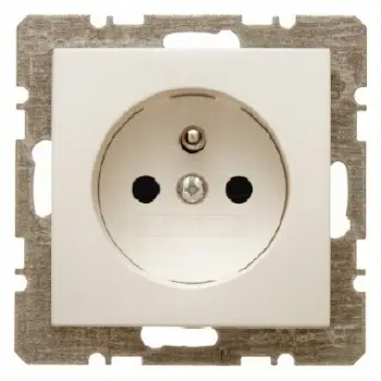 Prizë muri Berker B.Kwadrat 5363808982, 16A 250V, kontakt mbrojtës, krem