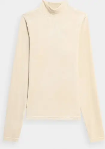 Bluzë me mëngë të gjata 4F Longsleeve, për gra, XS, bezhë