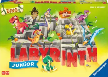 Lojë tavoline Ravensburger Labyrinth Junior Dino, për fëmijë 4+, 2 4 lojtarë, shumëngjyrëshe