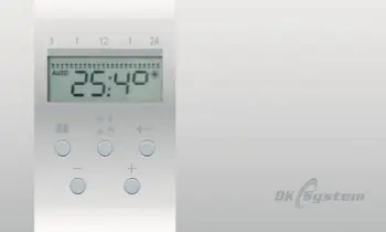 Termostat javor me kabllo DK System DK LOGIC 100/D1, programues, ekran multifunksional, i bardhë