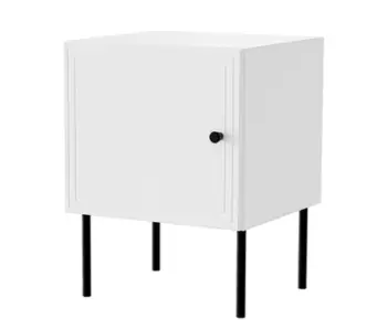 Set komodinash anës krevati Infinity Line, 2 copë, dizajn minimalist, të bardhë dhe të zeza
