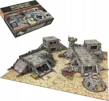 Set terreni tavoline Battle Systems Outlands Core, 28–35mm, tapet neopren 60 x 60 cm, shumëngjyrësh