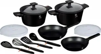 Set tenxoresh Berlinger Haus Monaco BH-7097, 12 pjesë, veshje titan, i zi
