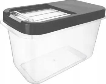 Kuti ruajtëse universale 10L, kapak rrëshqitës, e qëndrueshme, transparente