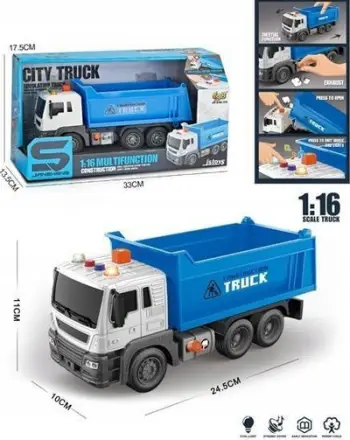 Lodër kamion ngarkues CLF Diecast, model 1:50, metalik, verdhë
