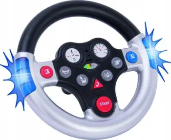 Timon lodër Big Rescue Steering Wheel, shumë tinguj, për makina ride on, shumëngjyrësh
