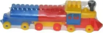 Lodër konstruktore tren transportues makinash Car Carrier Train, set ndërtimi, shumëngjyrëshe