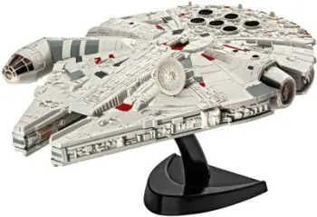Model plastik Revell Star Wars Millennium Falcon 03600, shkalla 1:241, i papikturuar, gri