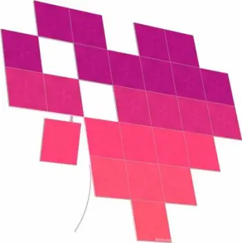 Panel ndriçimi LED inteligjent Nanoleaf Canvas Smarter Kit, 17 panele, RGB, shumëngjyrësh