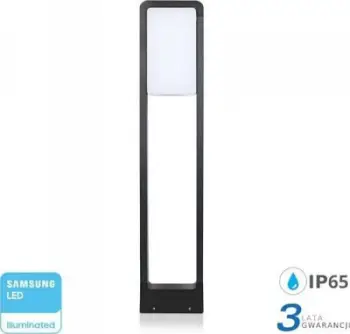 Lampë kopshti V-TAC VT-33, LED 10W, 80cm, dritë e ftohtë 6400K, trup i zi