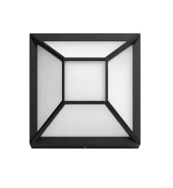 Dritë murale Philips MyGarden, LED 12W, për kopsht, e zezë