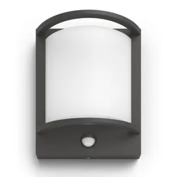Llambë murale e jashtme Philips Samondra 8720169263710, LED, me sensor lëvizjeje, antracit