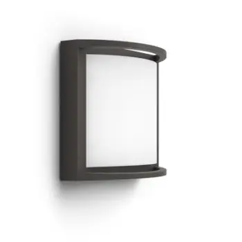 Llambë muri Philips MyGarden Samondra LED, për ambient të jashtëm, gri