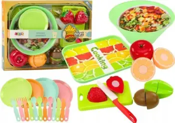 Set lodër prerëse frutash dhe sallate, 25 copë, shumëngjyrëshe