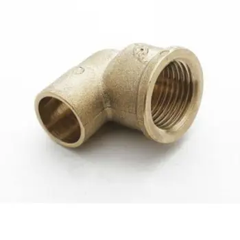 Pjesë këndore 90° për saldim, bronzi, 18 x 1/2", për sisteme ftohjeje