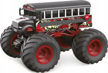 Makinë lodër me telekomandë Buddy Toys BRC 18.421 Big Foot Bus, monster truck, e zezë e kuqe