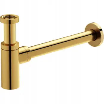 Sifon lavamani Cersanit Inverto, formë shishe cilindrike, metal PVD, ngjyrë ari
