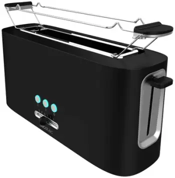 Tostjerë Cecotec Toast&amp;Taste 1000 Extra, 980W, hapje ekstra e gjerë, i zi