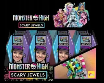 Set DIY byzylykësh Monster High, rruaza dhe aksesorë, shumëngjyrësh