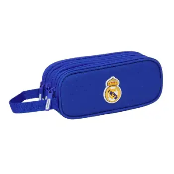 Kuti lapsash Real Madrid Triple Pencil Case, 3 ndarje, koleksioni 2026, blu