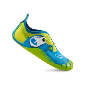 Këpucë ngjitjeje për fëmijë La Sportiva Gripit, taban me fërkim të lartë, blu e verdhë