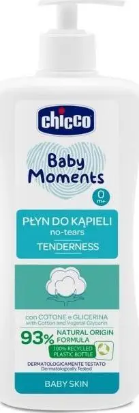 Xhel dushi bebe Chicco Baby Moments Tenderness, pa lot, 500ml