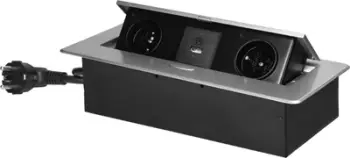 Prizë e fshehtë ORNO OR GM 9035G, 2x230V, USB A dhe USB C, 1.5m, argjend