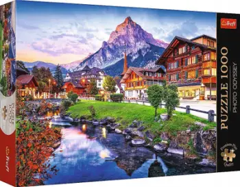 Puzzle Trefl Premium Plus Alpine Village Switzerland, 1000 copë, për të rritur, shumëngjyrësh