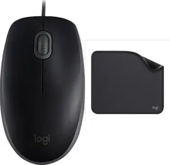 Mouse Logitech B110 Silent Studio Series, 1000 DPI, me kabëll USB, grafit