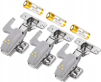 Lampë LED për dollap, 3 LED, sensor dere, gri