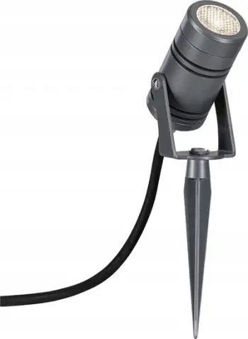 Reflektor kopshti LED Paulmann Radon, tokësor, dritë e ngrohtë, gri e errët
