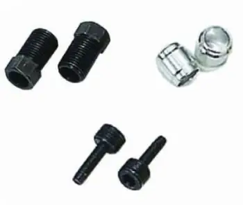 Set aksesorësh frenash hidraulike Quaxar FLC610, adapterë dhe ferula, i zi