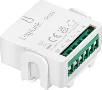 Modul çelësi smart LogiLink SH0124, WiFi, 2 kanale, i bardhë