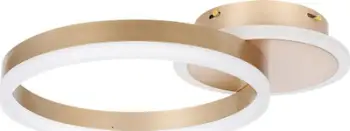 Lampë tavani LED Glyde Metal, dritë e ngrohtë, ngjyrë ari