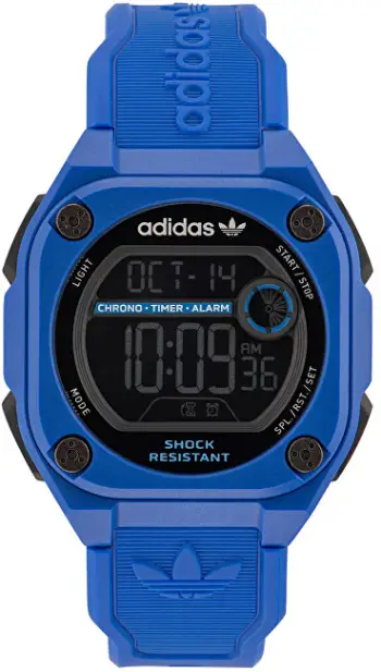 Orë digjitale Adidas Originals City Tech Two AOST23061, unisex, e kaltër