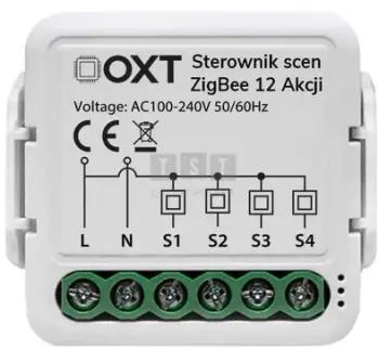 Modul smart OXT T254 mini scene controller, ZigBee TUYA, 12 veprime, 230V