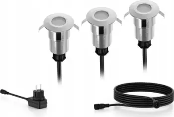 Set ndriçimi kopshti Philips Gardenlink, 3x1W LED, IP67, argjendtë