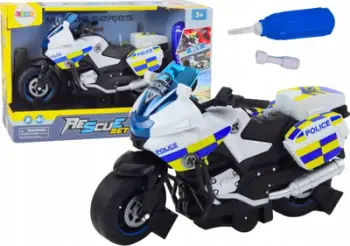 Lodër motor policie LEANToys DIY Police Twister, drita, zë, shumëngjyrëshe