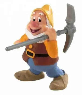 Figurinë Bullyland Dwarf Happy BUL-12479, koleksion Snow White, shumëngjyrëshe