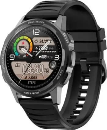 Ora smart Senbono X28, 1.32", Full HD 360x360, e zezë