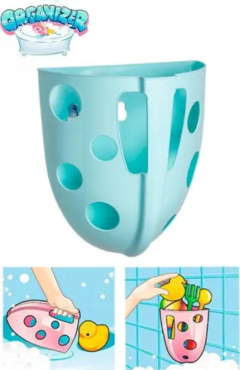 Lodër banjoje Technok Balls 7778, set me 12 topa, me organizues, shumëngjyrësh
